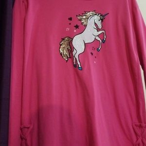 Justice pink unicorn top